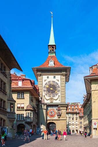 St  Gallen church clock tower