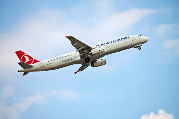 Frankfurt, Hesse/Germany - July 23, 2019: Turkish Airlines aircraft (Airbus A321 - TC-JSB) taking off from Frankfurt Airport