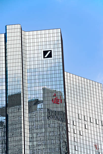 德意志銀行在法蘭克福的標誌 - deutsche bank 個照片及圖片檔