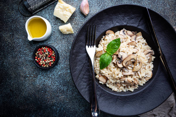 istock Risotto with mushrooms in a plate 1192892104
