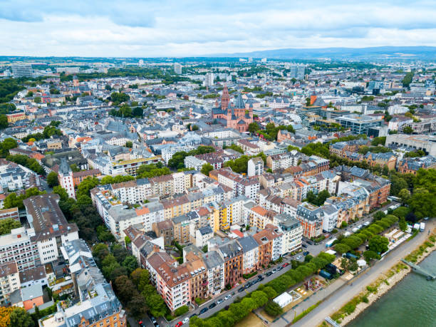 istock Mainz aerial panoramic view, Germany 1192893725