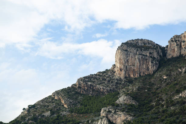istock Monaco mountain with blue sky and green trees. 1192895007