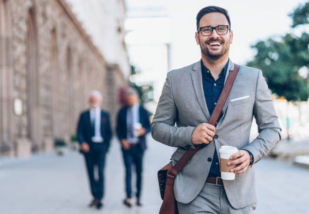 istock Cheerful businessman outdoor 1192898032