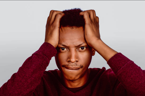 istock Afro American man worried. 1192899352