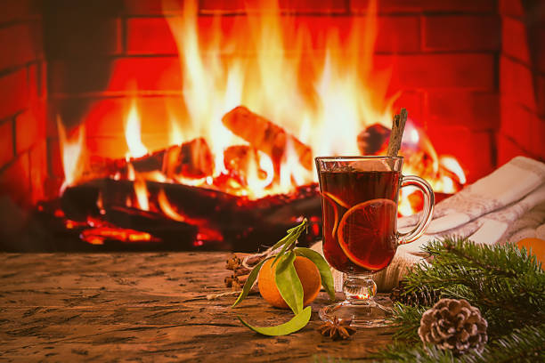 istock Hot mulled wine in a glass 1192899567