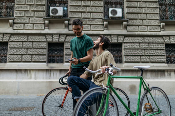 istock LGBT couple having fun in the city 1192899794