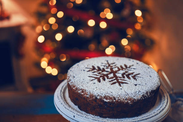 Christmas Cake with Dried Fruits and Nuts