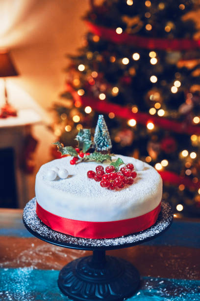 istock Fondant Christmas Cake with Dried Fruits and Nuts 1192900917