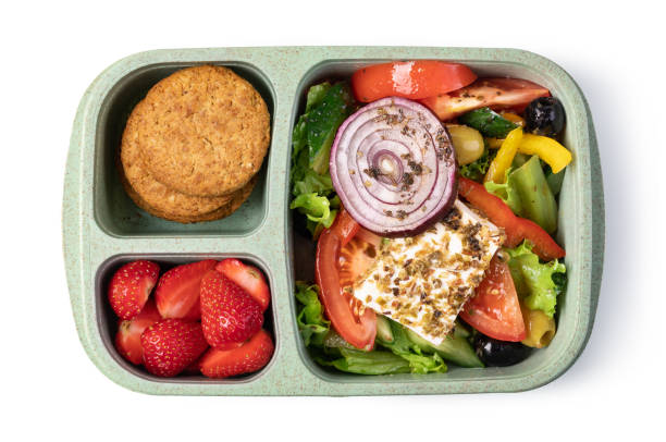 istock Lunch box with delicious food on a white background 1192903046