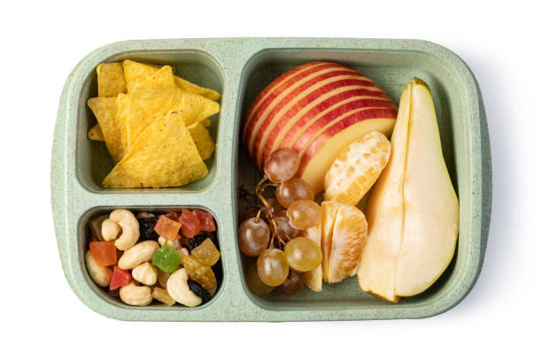 istock Lunch box with delicious food on a white background 1192903063