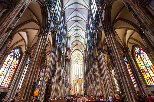 COLOGNE, GERMANY - JUNE 30, 2018: Cologne Cathedral interior