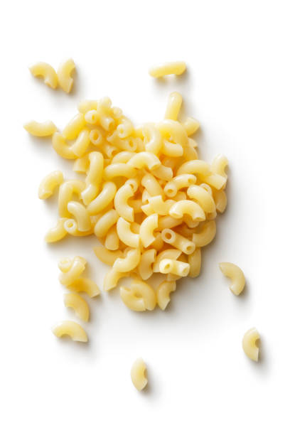 Italian Food: Macaroni Isolated on White Background