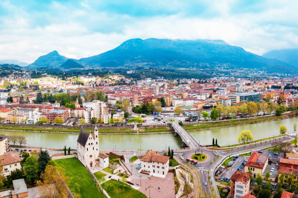 istock Trento aerial panoramic view. 1192904992