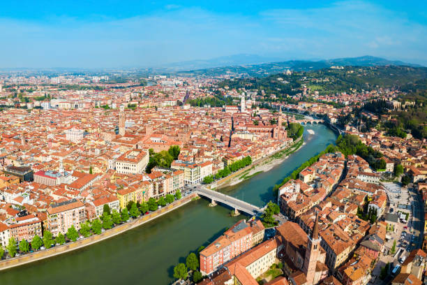 istock Verona aerial panoramic view, Italy 1192905030