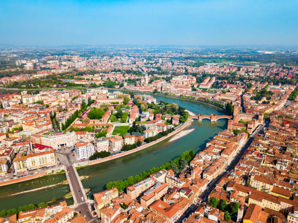 istock Verona aerial panoramic view, Italy 1192905031