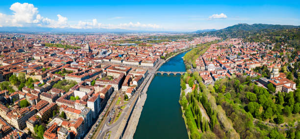 istock Turin aerial panoramic view, Italy 1192905058
