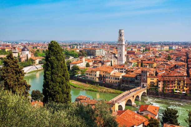 istock Verona aerial panoramic view, Italy 1192905769