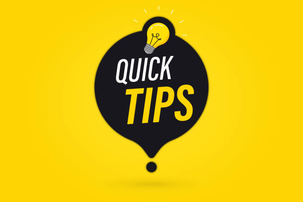 Quick tips, helpful tricks vector logos, emblems and banners. Quick Tips badge with light bulb and speech bubble. Helpful idea, solution and trick Quick tips, helpful tricks vector logos, emblems and banners. Quick Tips badge with light bulb and speech bubble. Helpful idea, solution and trick megaphone borders stock illustrations