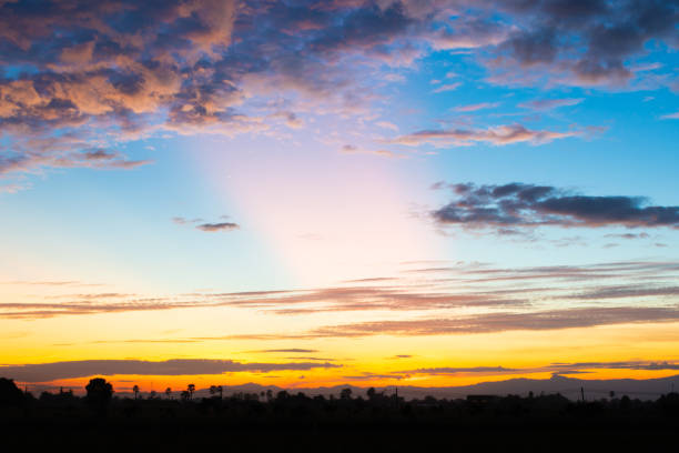 istock Beautiful twilight sky with cloud and colorful sunset nature abstract  background 1192906021