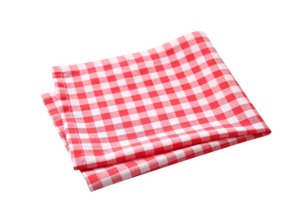 istock Red picnic cloth isolated,checkered towel. 1192906174