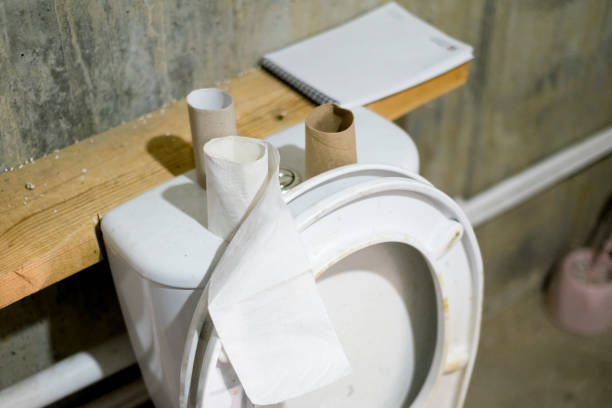 istock paper in a toilet 1192907409