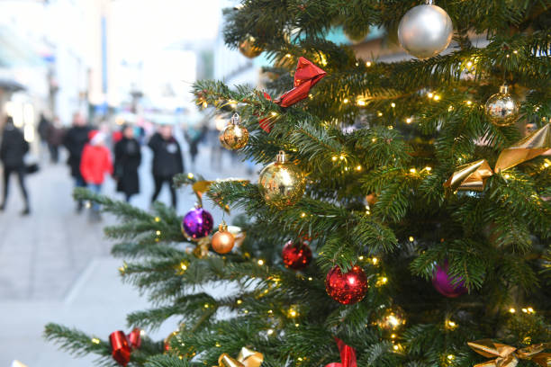 istock Christmas tree in the pedestrian area in Bad Ischl (Gmunden district, Upper Austria) 1192912489