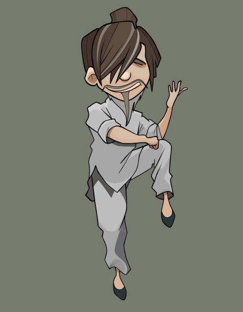 Cartoon Man Doing Wushu Exercise Standing On One Leg Stock Illustration - Download Image Now - iStock Cartoon Man Doing Wushu Exercise Standing On One Leg Stock Illustration - Download Image Now - iStock