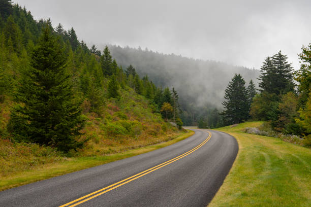istock Misty Mountain Road in Blue Ridge Parkway 1192915766