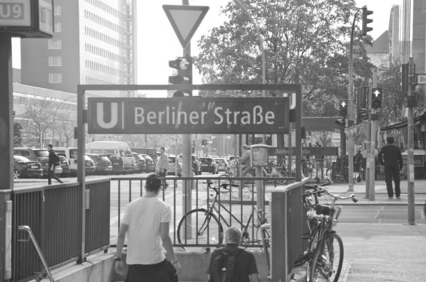 Potsdamer Platz U-Bahn sign, Berlin, Germany.