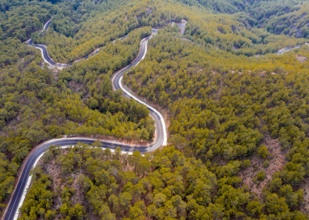 istock Aerial view of road 1192927627