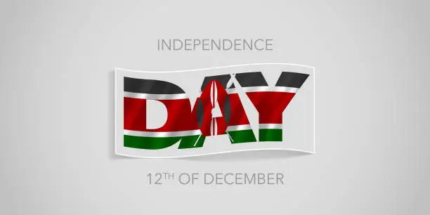 Vector illustration of Kenya happy independence day vector banner, greeting card