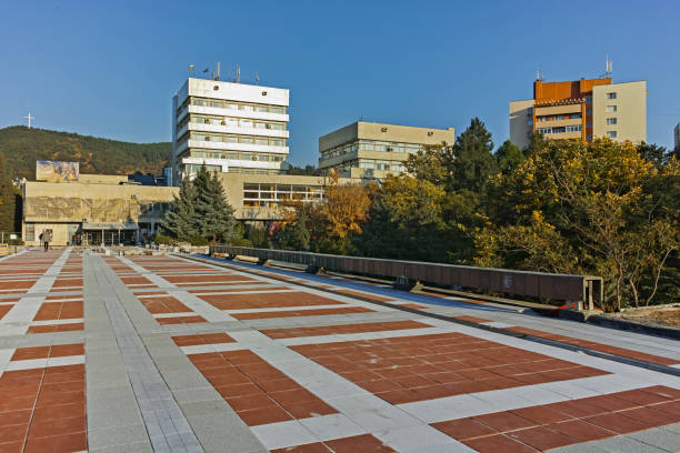 Center of town of Blagoevgrad, Bulgaria Blagoevgrad, Bulgaria - October 6, 2018: Panoramic view of the Center of town of Blagoevgrad, Bulgaria blagoevgrad province photos stock pictures, royalty-free photos & images