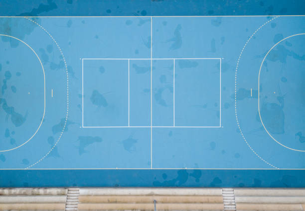 Blue sports court