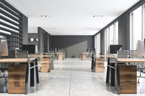 istock Gray consulting company open space office 1192935679