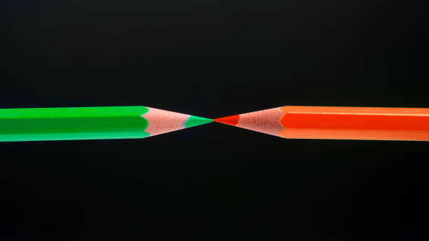 istock Colored pencils for drawing on a dark background. Education and creativity. Leisure and art 1192936850