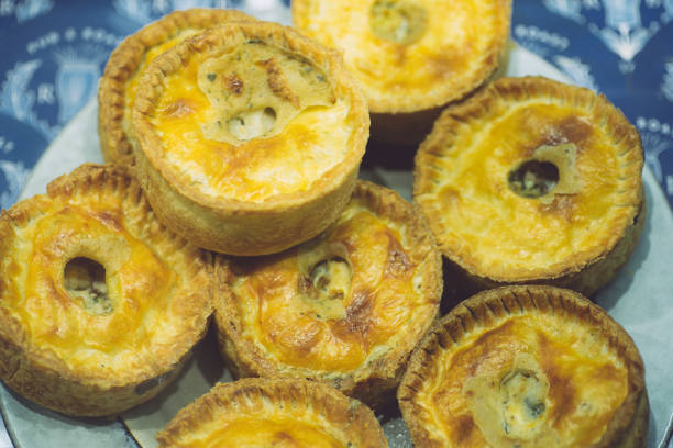 istock Quiche pies. Mini quiche pies stuffed with meat and vegetables 1192937089