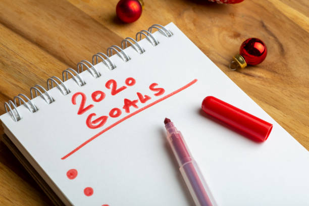 istock 2020 Goals. Creative inscription 