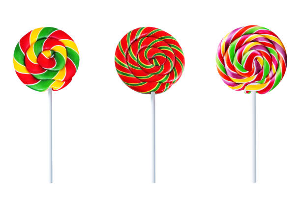 istock Sweet colorful Christmas candy on a stick 1192937890