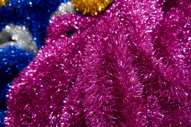 istock Colorful tinsel closeup. Christmas background. 1192938178