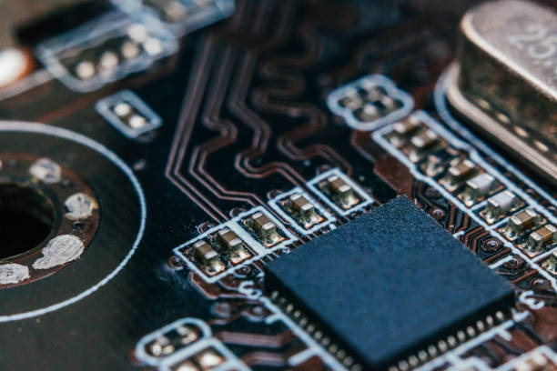 istock Circuit board repair. Electronic hardware modern technology. Motherboard digital personal computer chip. Tech science background. Integrated communication processor. Information engineering component 1192938624