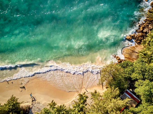 istock Beach at Seychelles aerial top view 1192940321