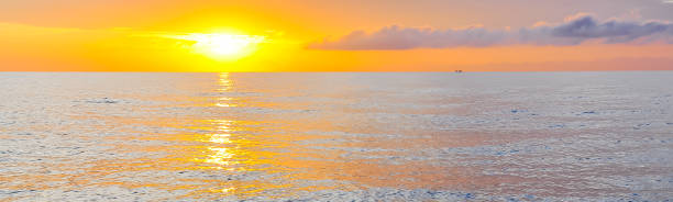 istock Panoramic colorful dramatic sky cloud above the sea horizontal in Khanh Hoa, Vietnam 1192940885