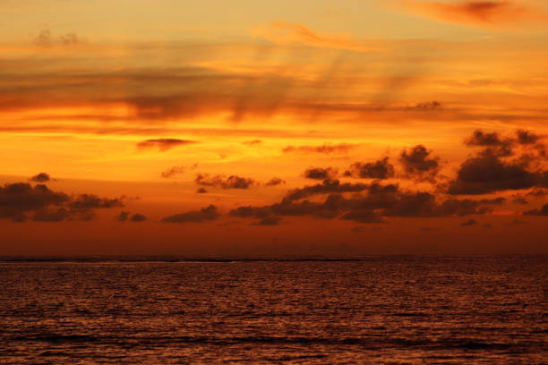 istock Sunset on a beach, evening sea background 1192942341