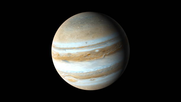 istock Rotation of the planet Jupiter from the dark and illuminated sides, computer generated. 3d rendering of realistic background. Elements of this image are presented by NASA 1192946309