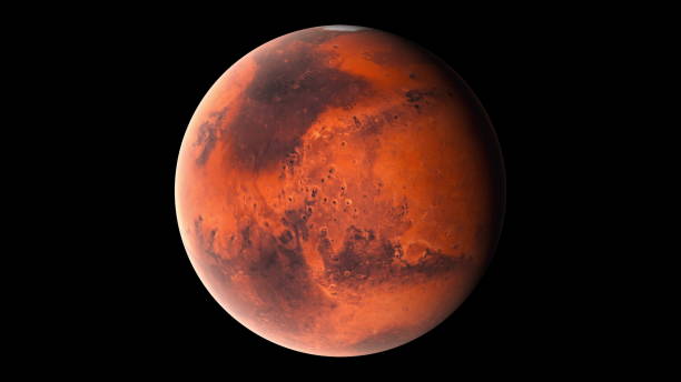 istock Flying over the surface of the planet Mars, computer generated. 3d rendering of realistic cosmic background. Elements of this image are presented by NASA 1192946325