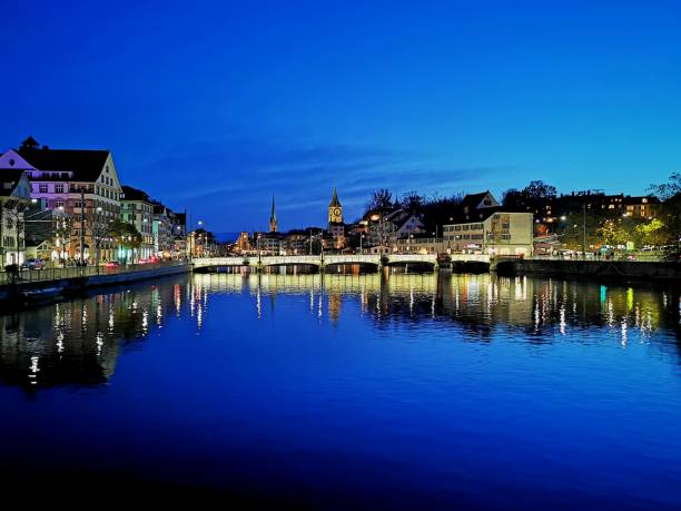 istock Zurich by Winter Night under lights 1192946333