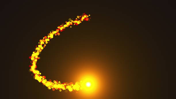 istock Colorful circle with sparkling light and particles, computer generated. Confetti ring on a black background. Magical festive effect with bokeh and sparkle. 3D rendering 1192946417