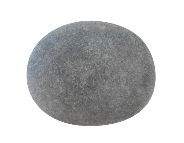 istock Grey stone pebbles, isolated on white background 1192947661