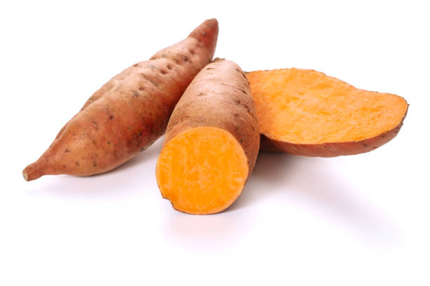 istock Sweet Potato Vegetable Tuber and Cut Part Pieces 1192950944