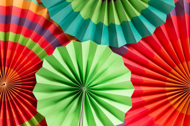 Colorful paper ornaments background